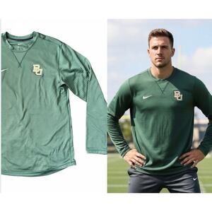 Nike Baylor University Bears Hyperwarm Thermal Training Top Green Medium